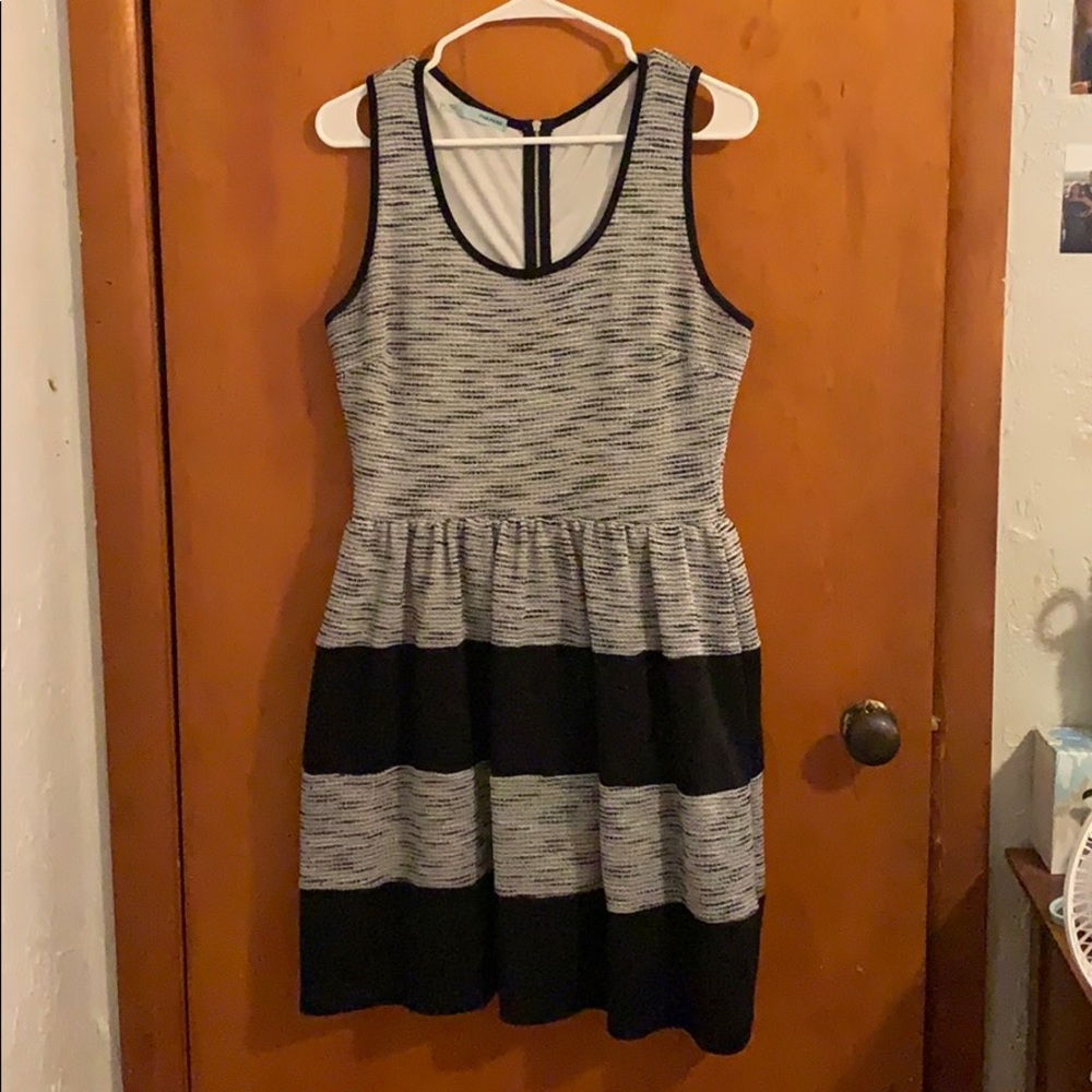 Grey Striped Dress
